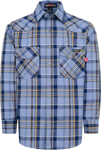 Vista 15 de BOCOMAL Camisas FR Resistente a la llama 100% C NFPA2112 7.5oz Camisa de soldadura resistente al fuego para hombres