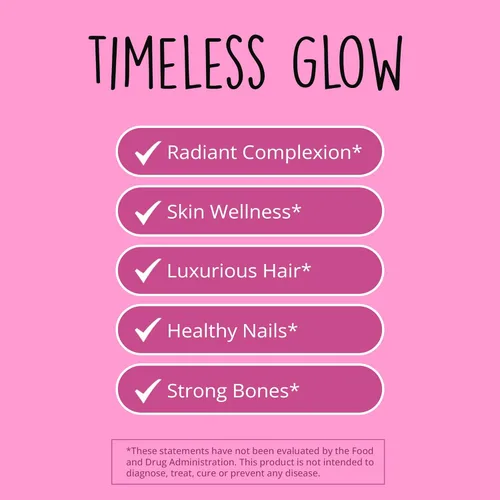 Vista 4 de Creador de colágeno vegano con ácido hialurónico – Vitaminas para el cabello y las uñas para un brillo juvenil Refuerzo de queratina y elastina