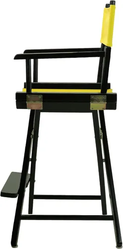 Vista 361 de Casual Home - Silla de director de 24.0 in, marco negro, con lona azul marino, altura de mostrador