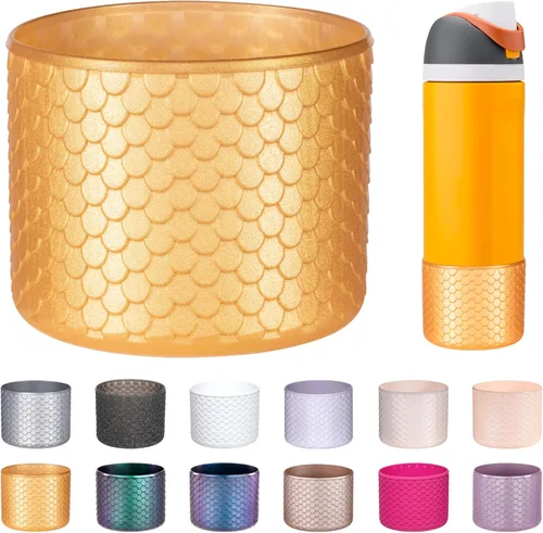 Vista 58 de Silicone Boot for Owala Water Bottle 24oz 32oz 40oz, Anti-Slip Protective Sleeve Bottom Bumper Protector for FreeSip, Twist, and Flip Stainless