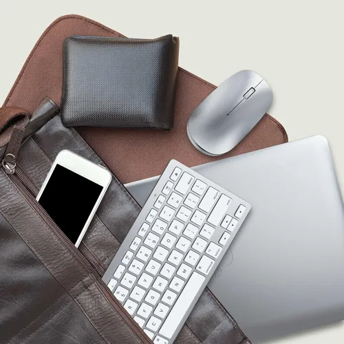 Vista 7 de Teclado y mouse Bluetooth compatibles con Mac, OMOTON Ultra Slim Wireless Keyboard y Mouse Combo Compatible con MacOS, MacBook Pro/Air, iMac, Mac