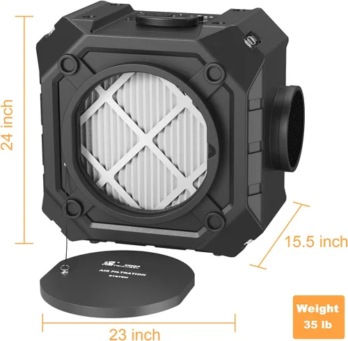 Vista 8 de Máquina de aire negativa apilable HEPA del depurador del aire para industrial y comercial