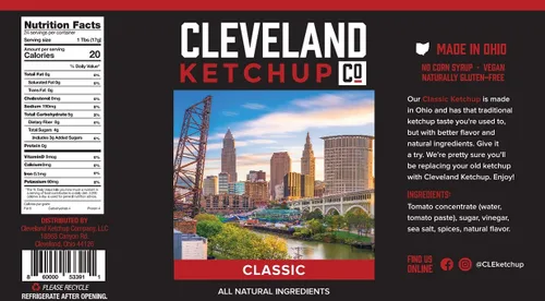 Vista 3 de Cleveland Ketchup - 4 Tasty Varieties - Classic, Bacon & Bourbon, Garlic Dill, Ghost Pepper (Variety 4 pack)