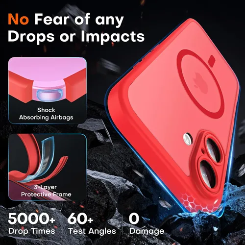 Vista 1313 de TOCOL Funda para iPhone 11, compatible con Magsafe, protección completa de cámara, imanes integrados, protección contra caídas, funda translúcida
