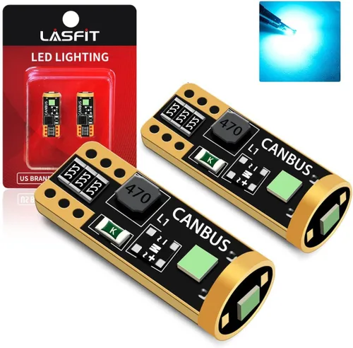 Vista 8 de LASFIT Bombilla LED roja 194 168 T10 192 2825 W5W LED, 2 unidades Rojo