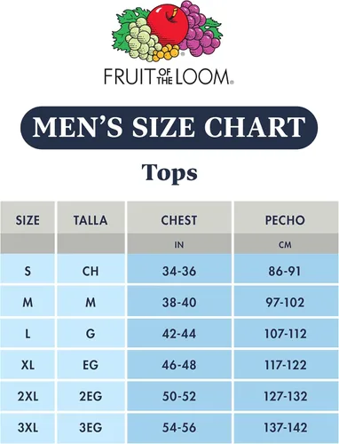 Vista 7 de Fruit of the Loom - Camiseta de algodón Eversoft con cuello redondo para hombre, diseño se mantiene en su lugar