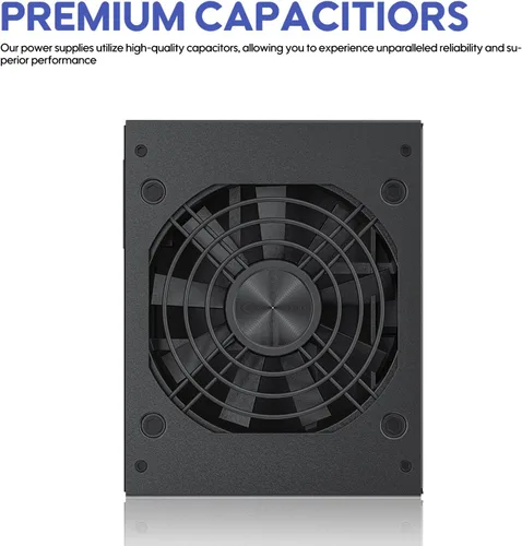 Vista 8 de Vetroo Fuente de alimentación SFX de 850 W lista para ATX 3.1 y PCIE 5.1, certificado 80 Plus Gold totalmente modular, ventilador FDB de 3.543 in