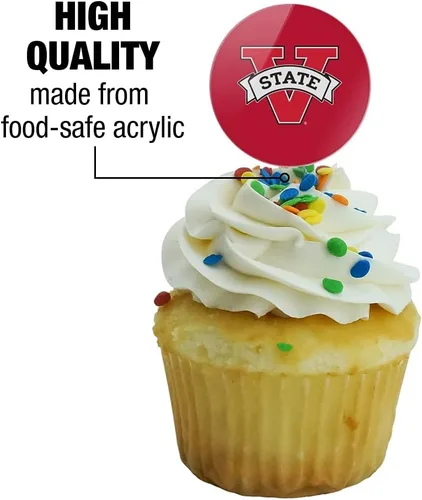 Vista 206 de GRAPHICS & MORE Abilene Christian Primary Logo Cupcake Picks Toppers Decoración Set de 6 Universidad Cristiana de Abilene