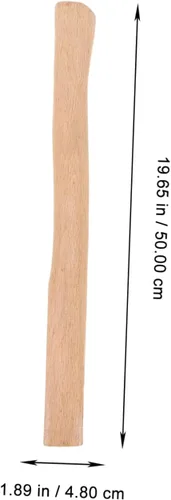 Vista 3 de Mango de hacha de madera de repuesto de mango de hacha de 19.68 pulgadas para camping y corte de leña, pieza de madera duradera