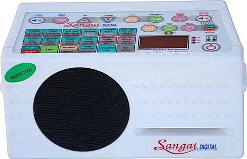 Tanpura electrónica, Sangat Electronic Tanpura - con tabla, Pakhawaj Dholak y Duff, por Sound Labs, Bolsa, manual de instrucciones, cable de