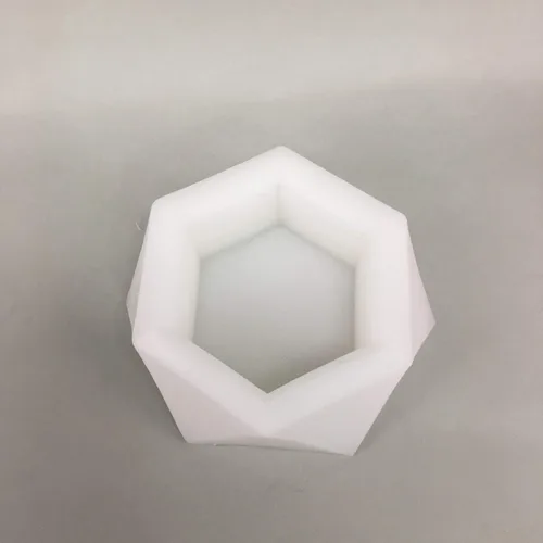 Vista 7 de Molde de silicona hexagonal hecho a mano en 3D, molde de arcilla de cemento de cerámica, para plantas suculentas, resina, portavelas, cera
