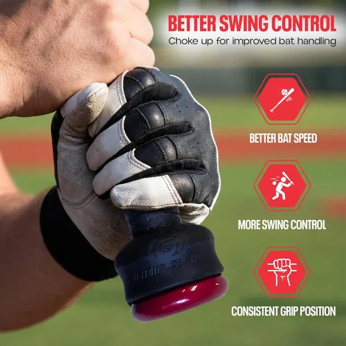 Vista 3 de Anillo de estrangulamiento de Grip-N-Rip para bate de béisbol/sóftbol con empuñadura de botón y apilable para un ajuste personalizado y comodidad