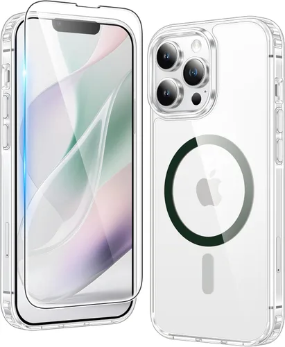 Vista 190 de FNTCASE para iPhone Air Case Clear: Fundas magnéticas para teléfono con protector de pantalla a prueba de caídas, compatibles con Magsafe, delgadas