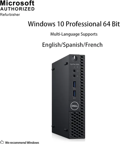 Vista 3 de Dell Microcomputadora de escritorio Opticlex 3060, Intel i5-8400 2.1GHz, memoria de 16 GB, SSD de 512 GB, teclado y mouse con cable, Windows 10 Pro