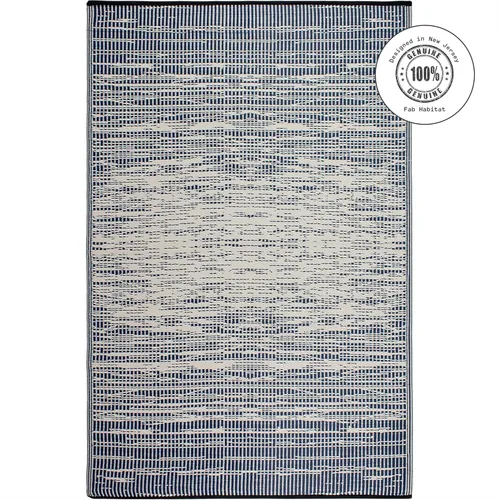 Vista 3 de Fab Habitat - Tapete de plástico reciclado para exteriores, impermeable, resistente a la decoloración y a las arrugas, rayas abstractas desgastadas