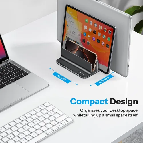Vista 9 de OMOTON Soporte para laptop y soporte vertical para portátil de 3 ranuras
