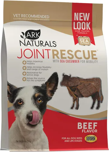 Ark Naturals Joint Rescue - Masticable para perros, sabor a carne, suplemento para articulaciones con glucosamina y condroitina, 1 paquete