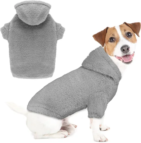 Vista 20 de Suéteres mullidos para perros grandes, ropa con capucha para mascotas, abrigos cálidos y suaves para mascotas, suéteres para perros extra grandes