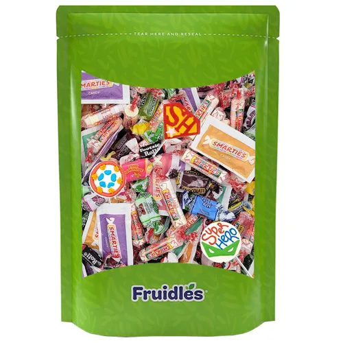 Vista 3 de Fruidles Mega Candy Surtido Mix, perfecto para fiestas de eventos, eventos sociales, regalos de cumpleaños, sabores surtidos, dulces y paletas