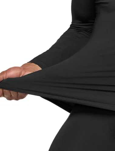 Vista 7 de TSLA - Juego de ropa interior térmica para hombre pantalón largo con forro de vellón suave de microfibra pantalón y camiseta interior cálidos