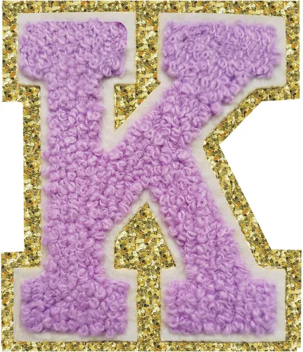 Vista 75 de 3Pcs Letter Patches Varsity Glitters Chenille,SPRT Iron on Blue Letter Patch,Alphabet Cloth Patch for Team Costume Decoration 3.1in Height S