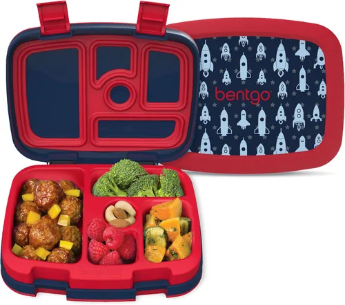 Vista 14 de Bentgo Kids Prints - Lonchera de 5 compartimentos, estilo bento, para niños, a prueba de derrames, tamaños de porción ideales para edades de 3 a 7