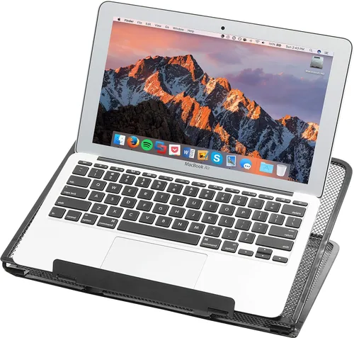 Vista 4 de SimpleHouseware - Soporte para portátil, diseño de malla con ventilación, ajustable, color negro