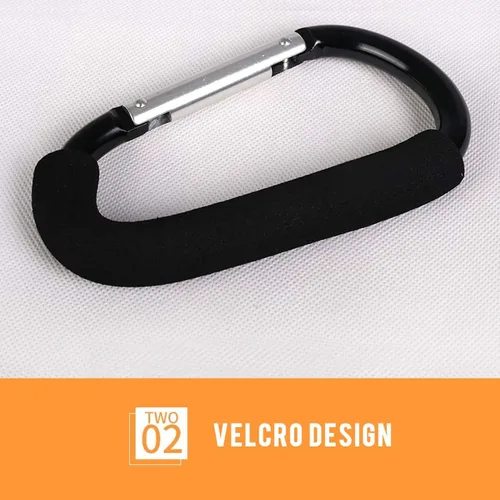 Vista 5 de TGOOD Ganchos para cochecito, 2 paquetes XL de 6.3 in (6.3 pulgadas) de clips de gancho multiusos para bolsas de compras de mamá, bolsas de pañales