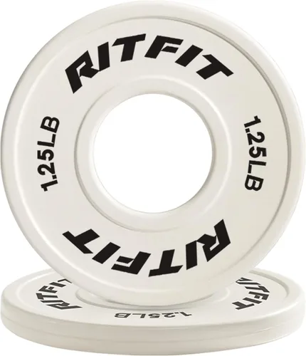 RitFit Fractional Rubber Weight Plates, Colored Bumper Plates for Starting Strength and Progressive Overload Training, Pair and Sets