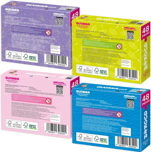 Vista 8 de QUOKKA Rompecabezas Brillantes para Niños de 4 a 6 años – Rompecabezas de 48 Piezas con Forma para Niños Pequeños de 3 a 5 años – Pack de 4