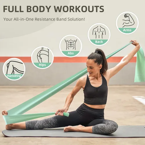 Vista 5 de Resistance Bands for Working Out, Exercise Bands, Resistance Band for Physical Therapy, Stretch Bands for Pilates, Rehab, Stretch, Strength Training
