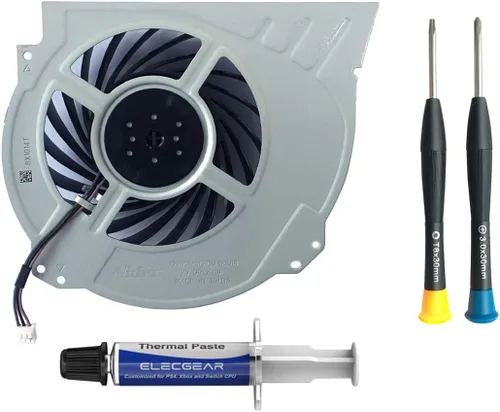 ElecGear Ventilador de refrigeración interno de repuesto para PS4 Pro CUH-7xxx - Enfriador de disipador de calor de CPU, pasta de compuesto térmico