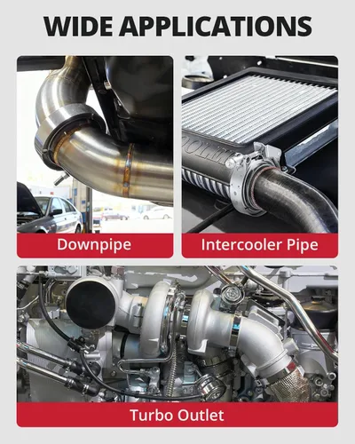 Vista 7 de EVIL ENERGY Abrazadera de banda en V de 2,5 pulgadas con brida macho hembra de acero inoxidable de liberación rápida