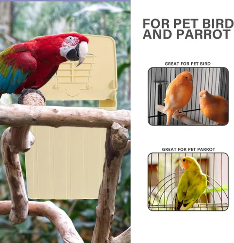 Vista 5 de Ipetboom 4 cajas de cría de nidos de pájaros, cajas de anidación de periquitos de pájaros, nido de loro, pinzón, nido de cría, periquitos, nido