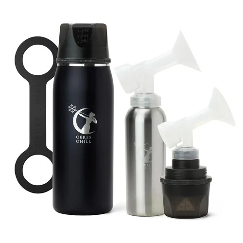 Vista 22 de CERES CHILL - Contenedor de almacenamiento reutilizable para enfriar leche materna, mantiene la leche segura hasta 20 horas, se conecta con bombas