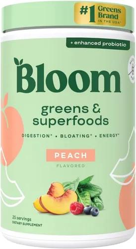Vista 17 de Bloom Nutrition Polvo de Superalimento de Verduras Verdes, Enzimas Digestivas con Probióticos y Prebióticos, Salud Intestinal, Alivio
