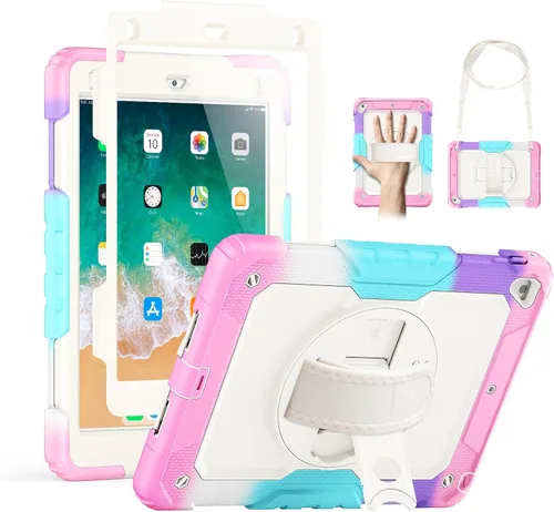 Vista 10 de SEYMAC para iPad Pro de 11 pulgadas Funda M5 2025/M4 2024, Funda Protectora Resistente a Prueba de Golpes con Protector de Pantalla, Soporte