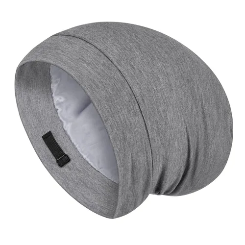 Vista 12 de Fittia Gorro de satén para dormir, sedoso sin encrespamiento para el cuidado de los rizos, correa ajustable para antideslizante, gorra de rastas