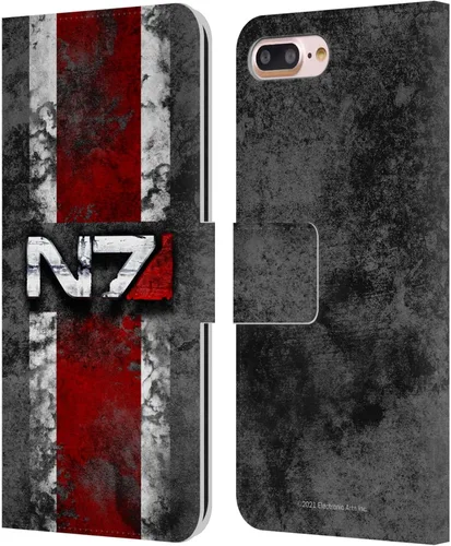 Vista 68 de Head Case Designs Officially Licensed EA Bioware Mass Effect Cerberus Logo Graphics Leather Wallet Case Compatible with Apple iPhone 7 Plus/iPhone 8