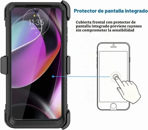 Vista 4 de Njjex Funda para Moto G 5G 2022, para Motorola G 5G 2022, funda de teléfono [Nbeck] a prueba de golpes resistente con protector de pantalla