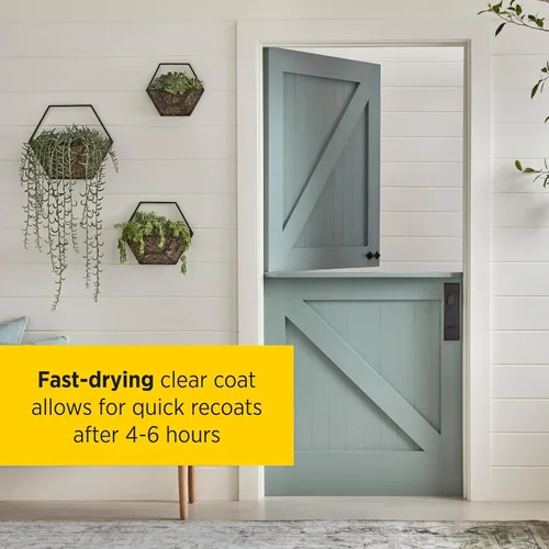 Vista 3 de Minwax Spray de poliuretano de secado rápido, acabado protector de madera, satén cálido, lata de aerosol de 11.5 oz