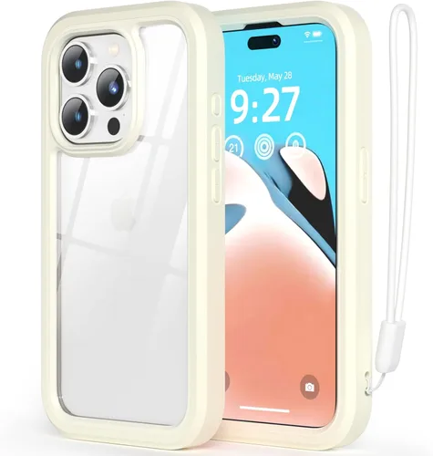 Vista 10 de WXR Compatible con iPhone 15 Pro, parachoques de silicona suave y parte trasera de policarbonato duro transparente e interior de policarbonato duro