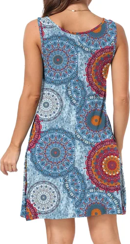 Vista 4 de Vestido de manga corta para mujer con hombros descubiertos y bolsillos