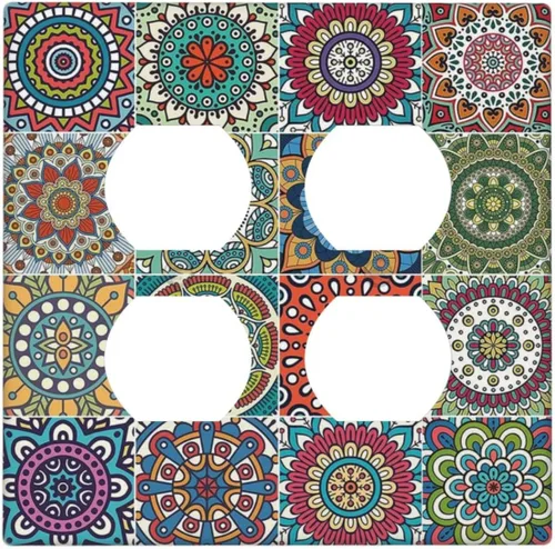 Vista 53 de Placa decorativa para interruptor de luz, playa, rosa, escena nocturna, 2 bandas, 1 palanca, 1 placa de pared dúplex, decoración de placa