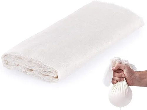 Zulay - Paño de queso ultra fino de grado 90, sin blanquear y reutilizable, paños de queso de algodón puro de grado alimenticio para cocinar, colar