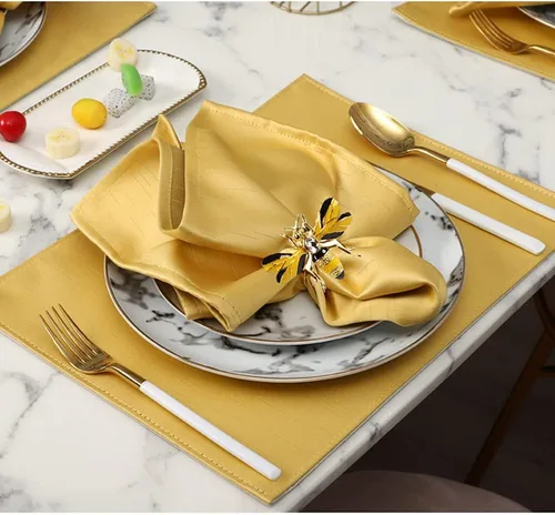 Vista 6 de Servilletero de abeja, decoración de mesa de Acción de Gracias de Halloween, juego de 4 para servilleteros de limón para cenas, cafeterías