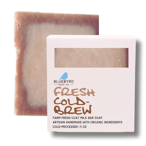 Vista 15 de Bluebyrd Jabón Manzanilla y Aloe Vera Barras de jabón de leche de cabra Barras limpiadoras de carbón activado orgánico hechas con leche fresca