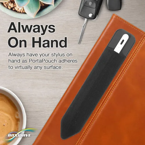 Vista 3 de BoxWave Chuwi HiPad Plus - Stylus PortaPouch, portalápices portátil, autoadhesivo, color negro azabache