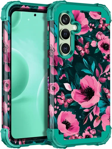 Vista 9 de Miqala Funda para Galaxy S8, que brilla en la oscuridad, tres capas, resistente, a prueba de golpes, protección completa, parachoques de plástico