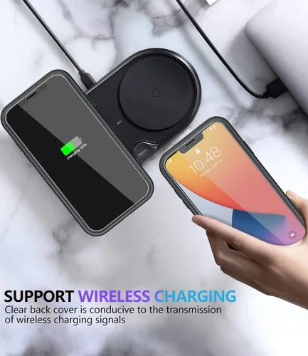 Vista 6 de Diverbox Funda para iPhone 11 [A prueba de golpes] [A prueba de caídas] [Protector de pantalla de vidrio templado], Funda de teléfono de Protección